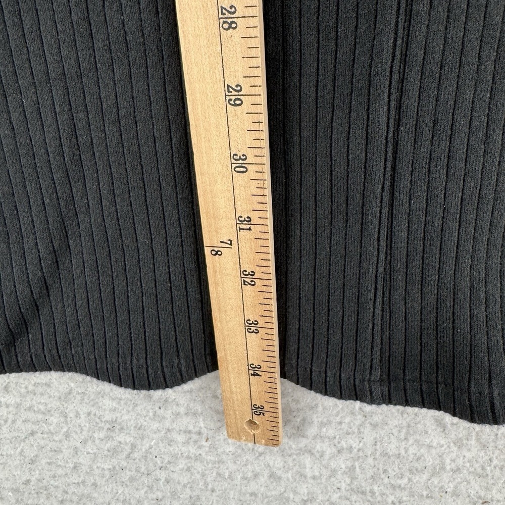 Madewell Dress Womens‎ XS Black Ribbed Button up Pencil Fitted Knit Stretch - Picture 5 of 7